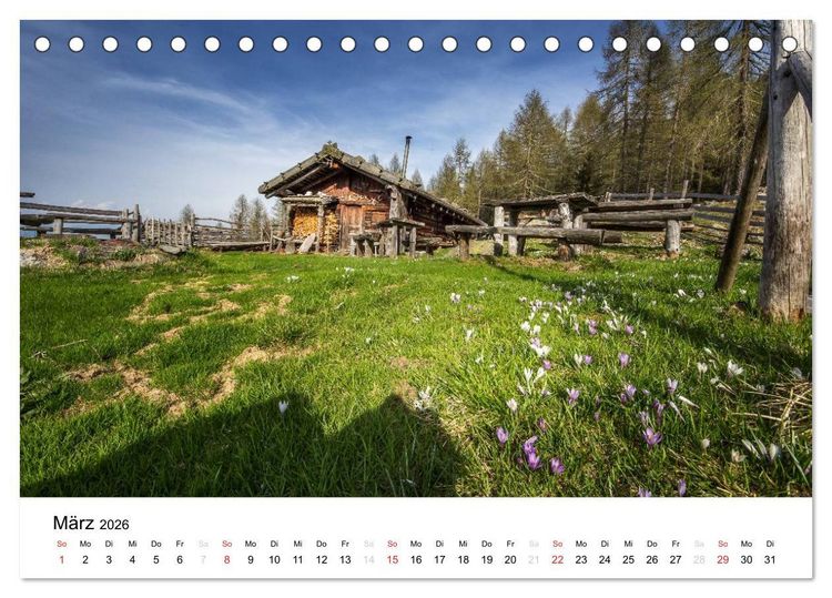 Produktbild: Almen im Ultental (Tischkalender 2026 DIN A5 quer), CALVENDO Monatskalender