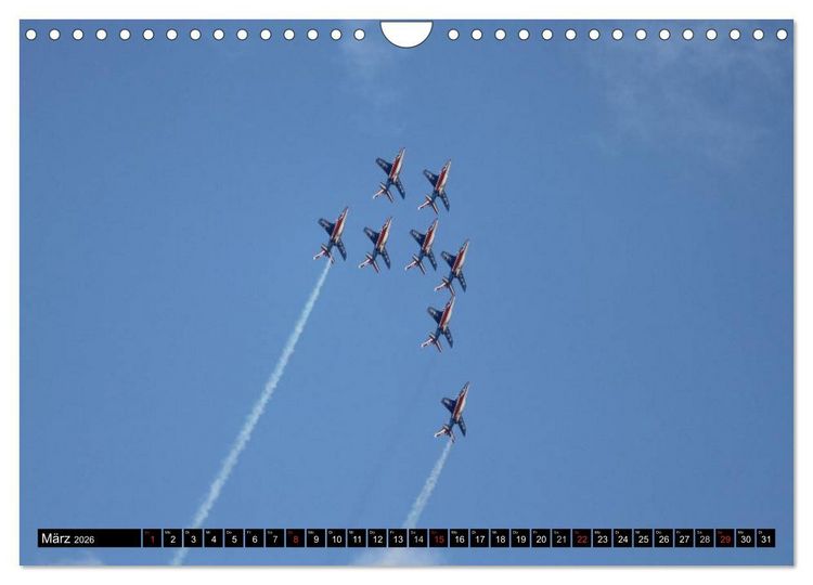 Produktbild: Augenblicke in der Luft: Patrouille de France (Wandkalender 2026 DIN A4 quer), CALVENDO Monatskalender