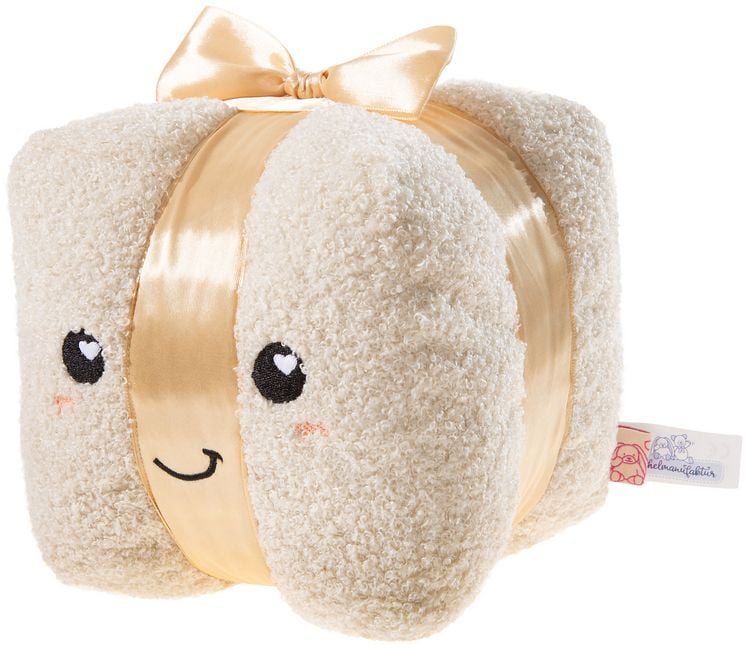 Produktbild: Heunec 344594 - Geschenk mit Schleife, beige, Pl&uuml;sch, 18 cm, XMAS