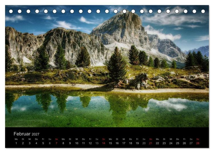 Produktbild: Mystische Dolomiten (Tischkalender 2027 DIN A5 quer), CALVENDO Monatskalender