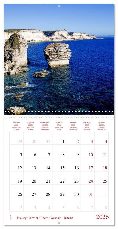 Produktbild: Corsica &ndash; Colors of a wild beauty (Wall Calendar 2026 12 &times; 12 Inch) CALVENDO 12 Month Wall Calendar