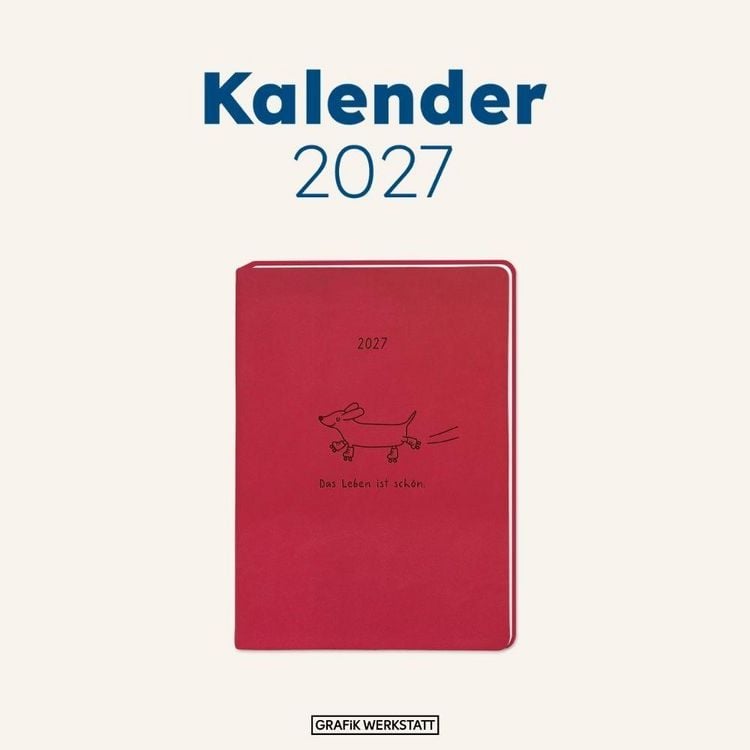 Produktbild: Terminplaner Lederlook 2027 Rot