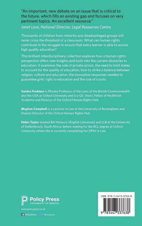 Produktbild: Human rights and equality in education