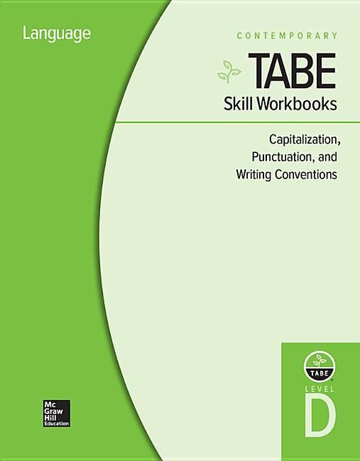Produktbild: Tabe Skill Workbooks Level D: Capitalization, Punctuation, and Writing Conventions - 10 Pack