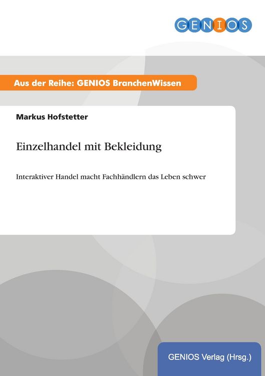Produktbild: Einzelhandel mit Bekleidung