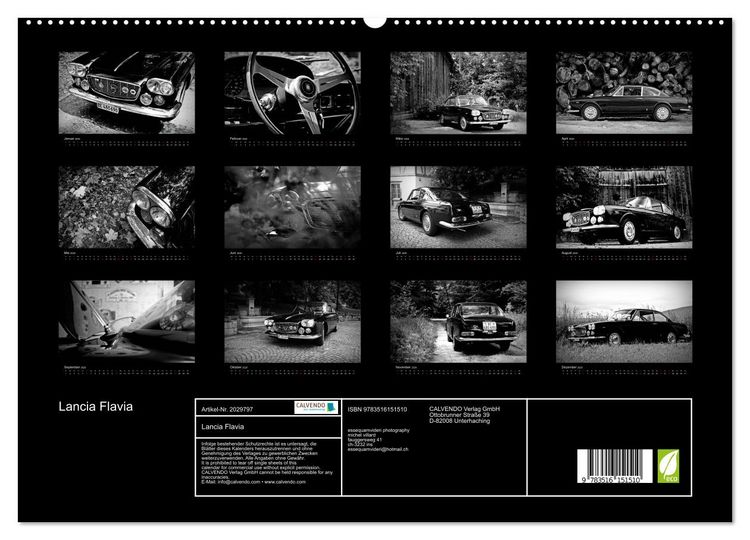 Produktbild: Lancia Flavia (hochwertiger Premium Wandkalender 2026 DIN A2 quer), Kunstdruck in Hochglanz