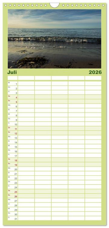 Produktbild: Familienplaner 2026 - Boltenhagen - Meer erleben mit 5 Spalten (Wandkalender, 21 x 45 cm) CALVENDO