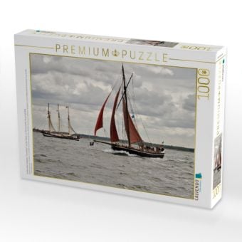 Produktbild: CALVENDO Puzzle traditioneller Haikutter "Ernestine" auf der Ostsee vor Warnem&uuml;nde, Hanse Sail 2013 | 1000 Teile Lege-Gr&ouml;&szlig;e 64x48cm Foto-Puzzle f&uuml;r gl&uuml;ckliche Stunden