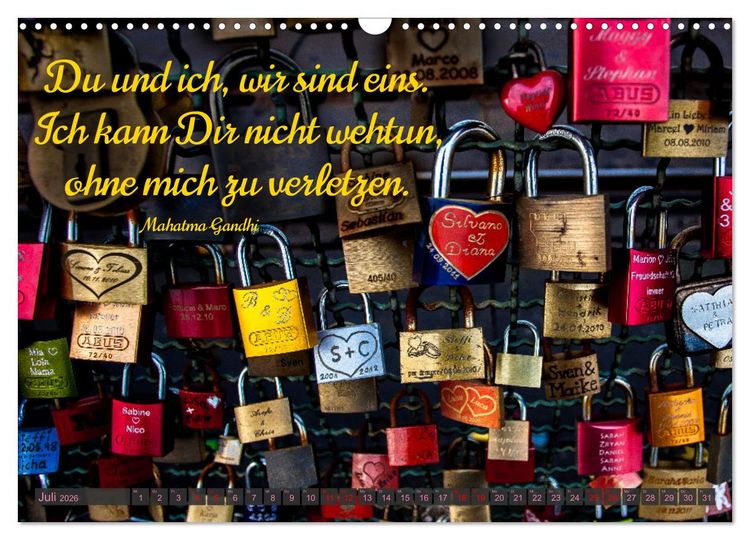 Produktbild: Liebesschl&ouml;sser, Ich liebe Dich (Wandkalender 2026 DIN A3 quer), CALVENDO Monatskalender