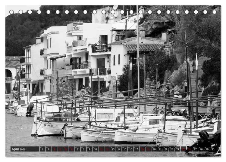 Produktbild: Mallorca monochrom (Tischkalender 2026 DIN A5 quer), CALVENDO Monatskalender