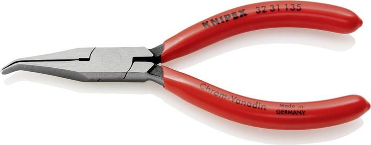 Produktbild: Knipex 32 31 135 Elektronik- u. Feinmechanik Justierzange 40&deg; gebogen Werkzeugstahl 135mm
