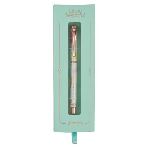 Produktbild: Pink Daisies Ballpoint Pen Floral Gel Ink Black, .5mm Fine