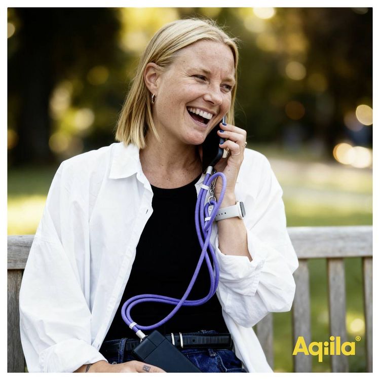 Produktbild: Aqiila USB-C&reg; Kabel USB 2.0 Apple Lightning Stecker, USB-C&reg; 1.5 m Lila Handykette AQLYCBPBICL4PL146
