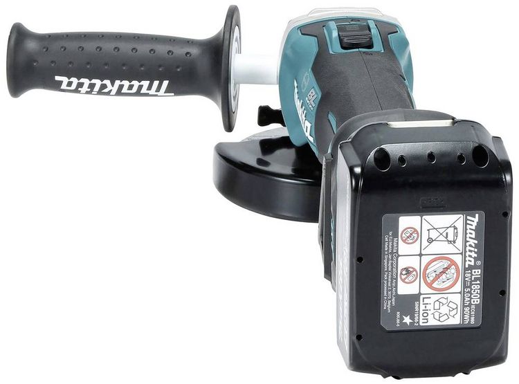 Produktbild: Makita DGA513RTJ Akku-Winkelschleifer 125 mm inkl. Ladeger&auml;t, inkl. 2. Akku, inkl. Koffer 18 V 5 Ah