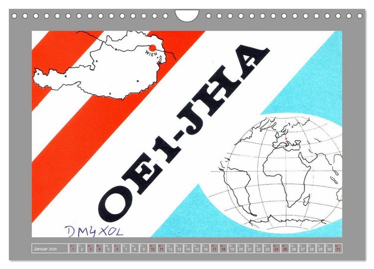Produktbild: Austria calling - Amateurfunk in &Ouml;sterreich (Wandkalender 2026 DIN A4 quer), CALVENDO Monatskalender