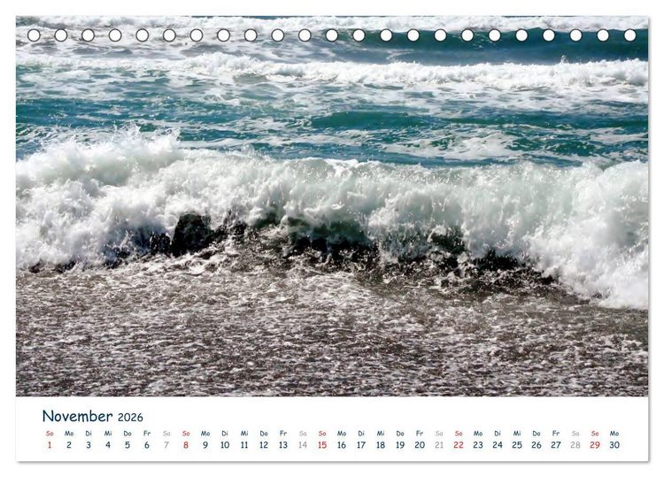 Produktbild: COSTA DEL SOL - Wellenspiel (Tischkalender 2026 DIN A5 quer), CALVENDO Monatskalender