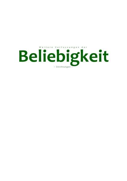 Produktbild: Weitere Verfassungen der Beliebigkeit