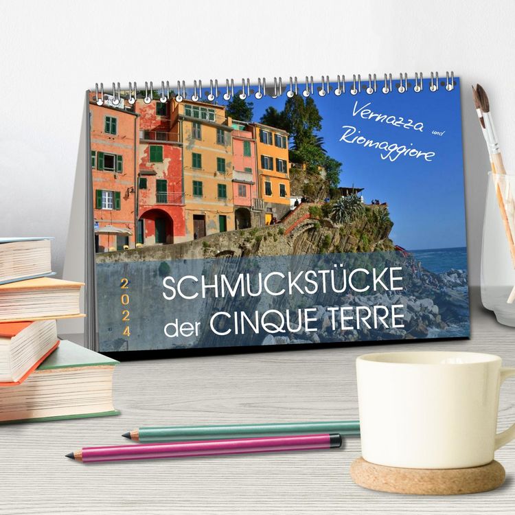 Produktbild: SCHMUCKST&Uuml;CKE der CINQUE TERRE (Tischkalender 2026 DIN A5 quer), CALVENDO Monatskalender