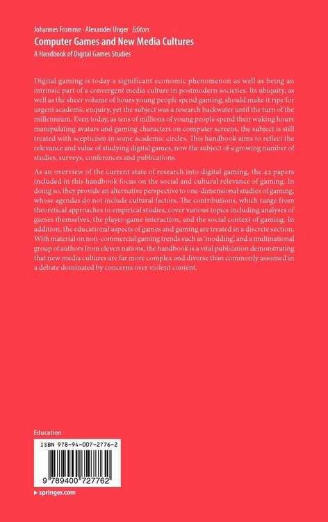 Produktbild: Computer Games and New Media Cultures