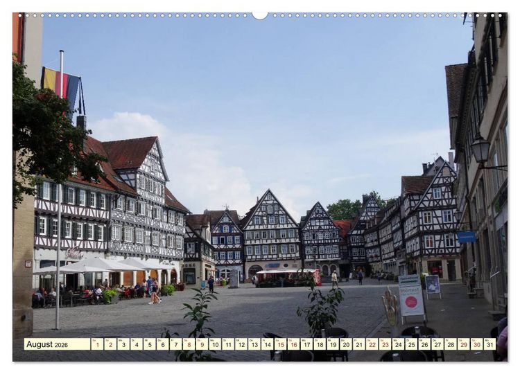 Produktbild: Unterwegs in Schorndorf (hochwertiger Premium Wandkalender 2026 DIN A2 quer), Kunstdruck in Hochglanz