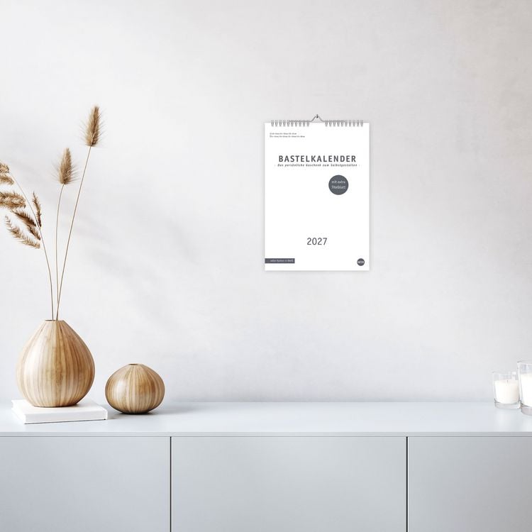 Produktbild: Premium-Bastelkalender wei&szlig; A4 2027