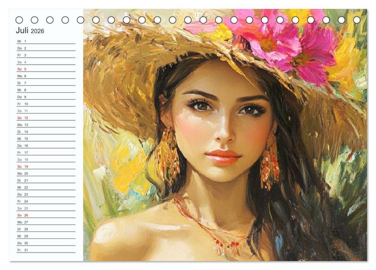 Produktbild: Frauen im Sommer. Lebensfreude, Sonne und Strand (Tischkalender 2026 DIN A5 quer), CALVENDO Monatskalender