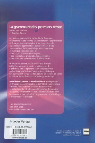 Produktbild: La grammaire des tout premiers temps