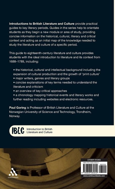 Produktbild: Eighteenth-Century Literature and Culture