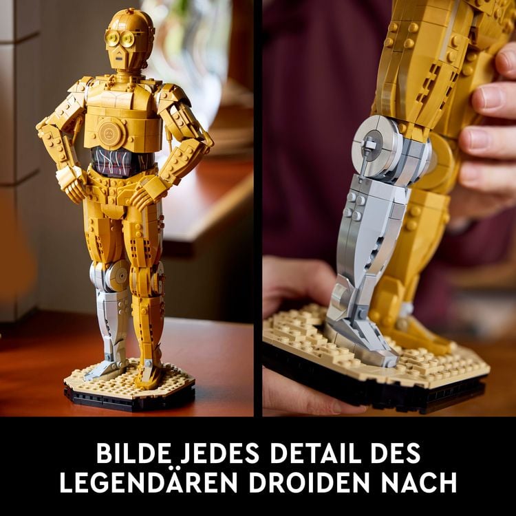Produktbild: LEGO Star Wars C-3PO 75398 baubarer Droide - Geschenk f&uuml;r Erwachsene