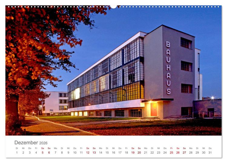 Produktbild: Dessau Design und ein sch&ouml;ner Park (hochwertiger Premium Wandkalender 2026 DIN A2 quer), Kunstdruck in Hochglanz