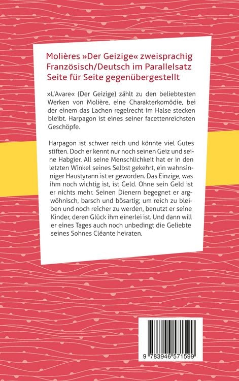 Produktbild: L'Avare / Der Geizige: Moli&egrave;re. Franz&ouml;sisch-Deutsch