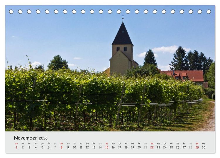 Produktbild: Insel Reichenau - Klosterinsel im Bodensee (Tischkalender 2026 DIN A5 quer), CALVENDO Monatskalender