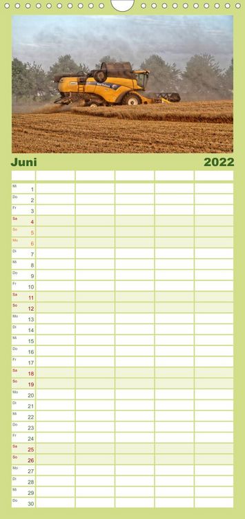 Produktbild: Familienplaner Landmaschinen zum Anfassen nah (Wandkalender 2022 , 21 cm x 45 cm, hoch)