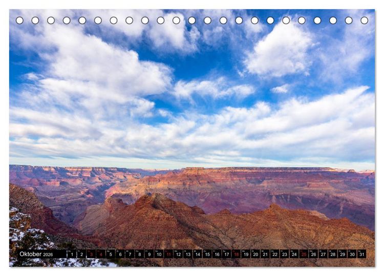 Produktbild: GRAND CANYON - Einblicke (Tischkalender 2026 DIN A5 quer), CALVENDO Monatskalender