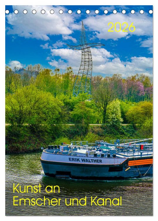 Produktbild: Kunst an Emscher und Kanal (Tischkalender 2026 DIN A5 hoch), CALVENDO Monatskalender