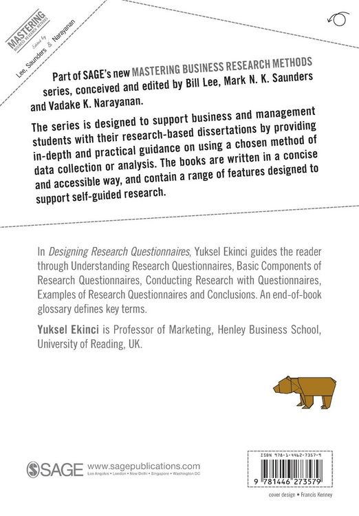 Produktbild: Designing Research Questionnaires for Business and Management Students