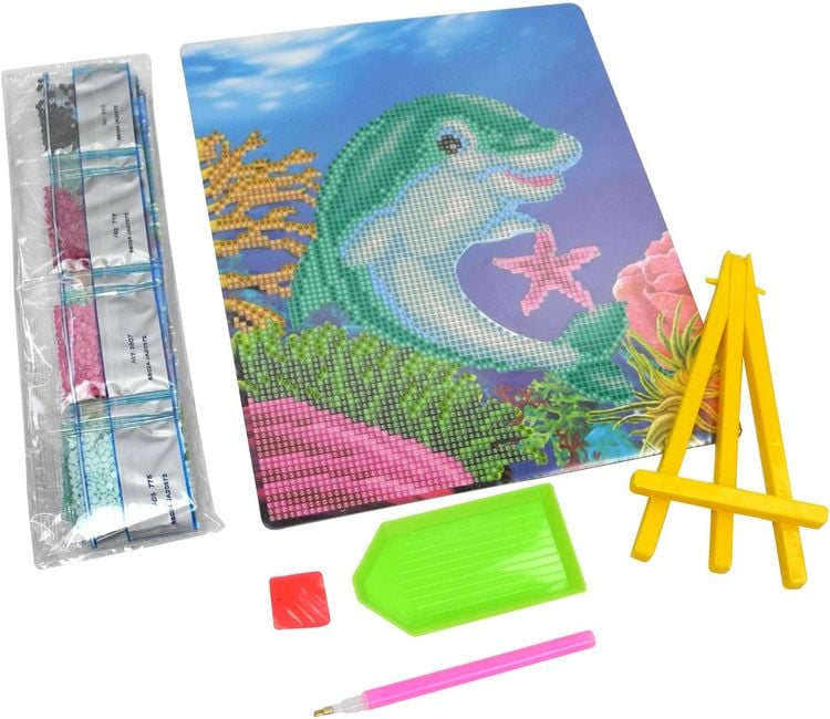 Produktbild: Diamond Painting Delfin mit Aufsteller