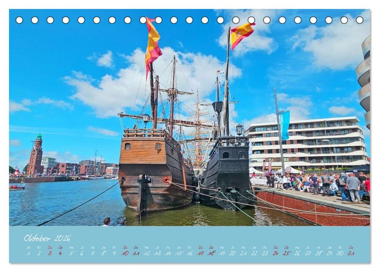 Produktbild: SAIL Bremerhaven. Segelspektakel zum Wegtr&auml;umen (Tischkalender 2026 DIN A5 quer), CALVENDO Monatskalender