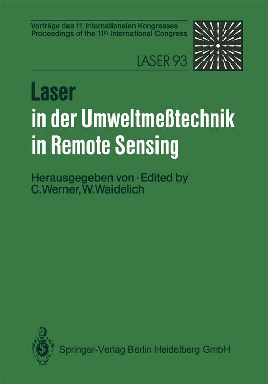 Produktbild: Laser in der Umweltme&szlig;technik / Laser in Remote Sensing