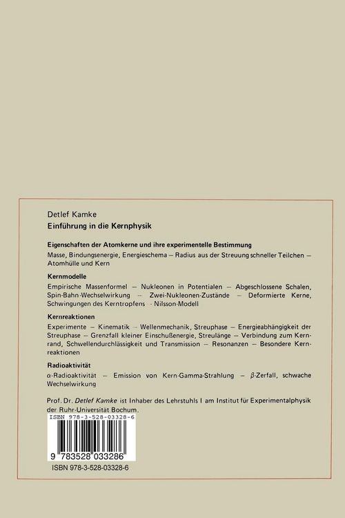 Produktbild: Einf&uuml;hrung in die Kernphysik
