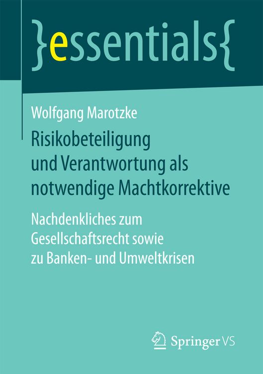 Produktbild: Risikobeteiligung und Verantwortung als notwendige Machtkorrektive