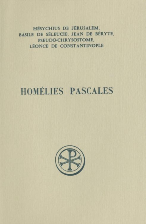 Produktbild: Homelies Pascales; Cinq Homelies Inedites; Introduction Texte