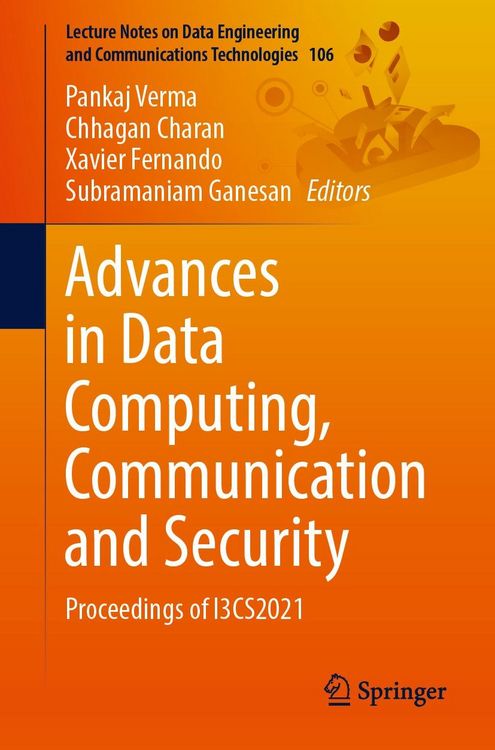 Produktbild: Advances in Data Computing, Communication and Security
