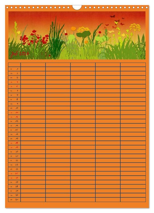 Produktbild: Unser buntes Familienleben (Wandkalender 2026 DIN A3 hoch), CALVENDO Monatskalender