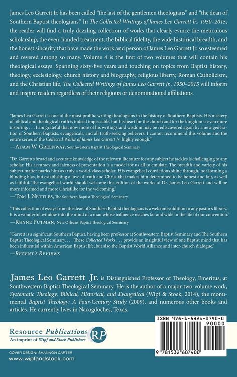 Produktbild: The Collected Writings of James Leo Garrett Jr., 1950-2015