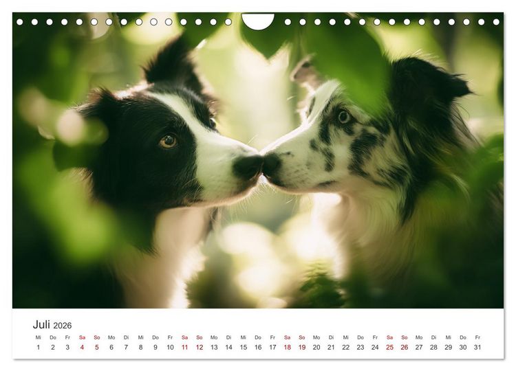 Produktbild: Sch&ouml;n, schlau, schnell! - Der Border Collie - Kalender (Wandkalender 2026 DIN A4 quer), CALVENDO Monatskalender