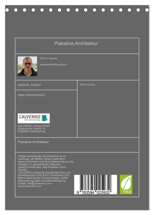 Produktbild: Plakative Architektur (Tischkalender 2027 DIN A5 hoch), CALVENDO Monatskalender