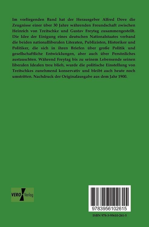 Produktbild: Gustav Freytag und Heinrich von Treitschke im Briefwechsel