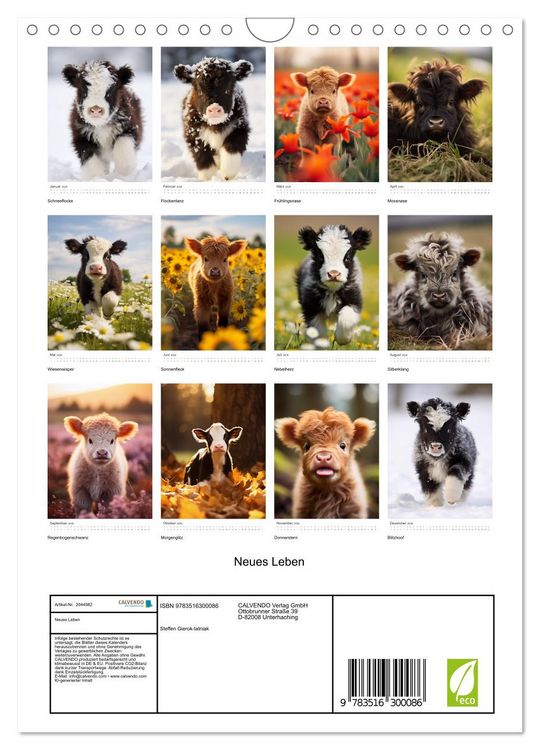 Produktbild: Neues Leben (Wandkalender 2026 DIN A4 hoch), CALVENDO Monatskalender