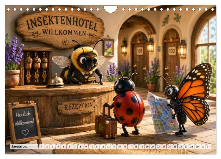 Produktbild: Das Hotel der kleinen Fl&uuml;gel (Wandkalender 2027 DIN A4 quer), CALVENDO Monatskalender
